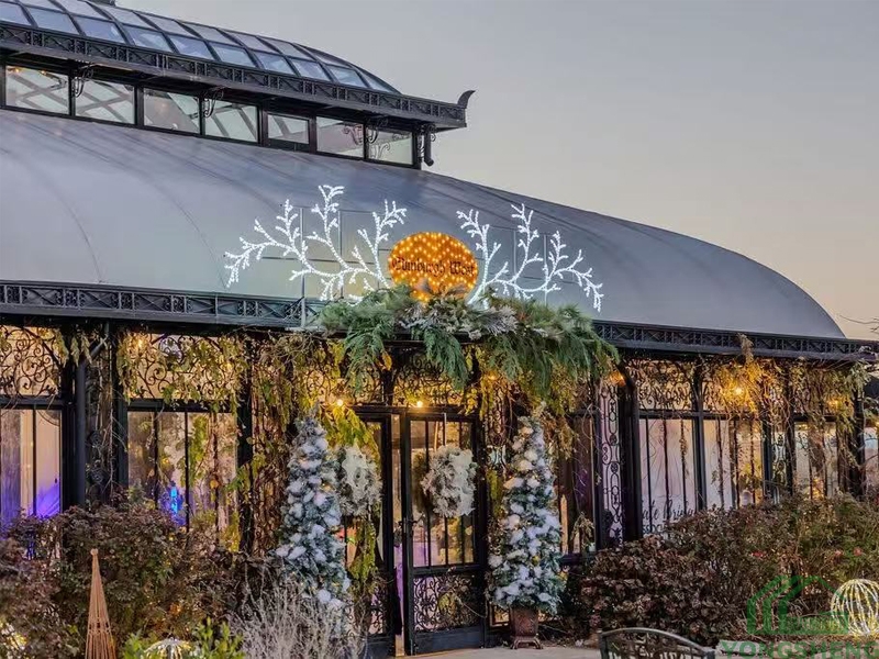 Victorian style luxury glass greenhouse for wedding